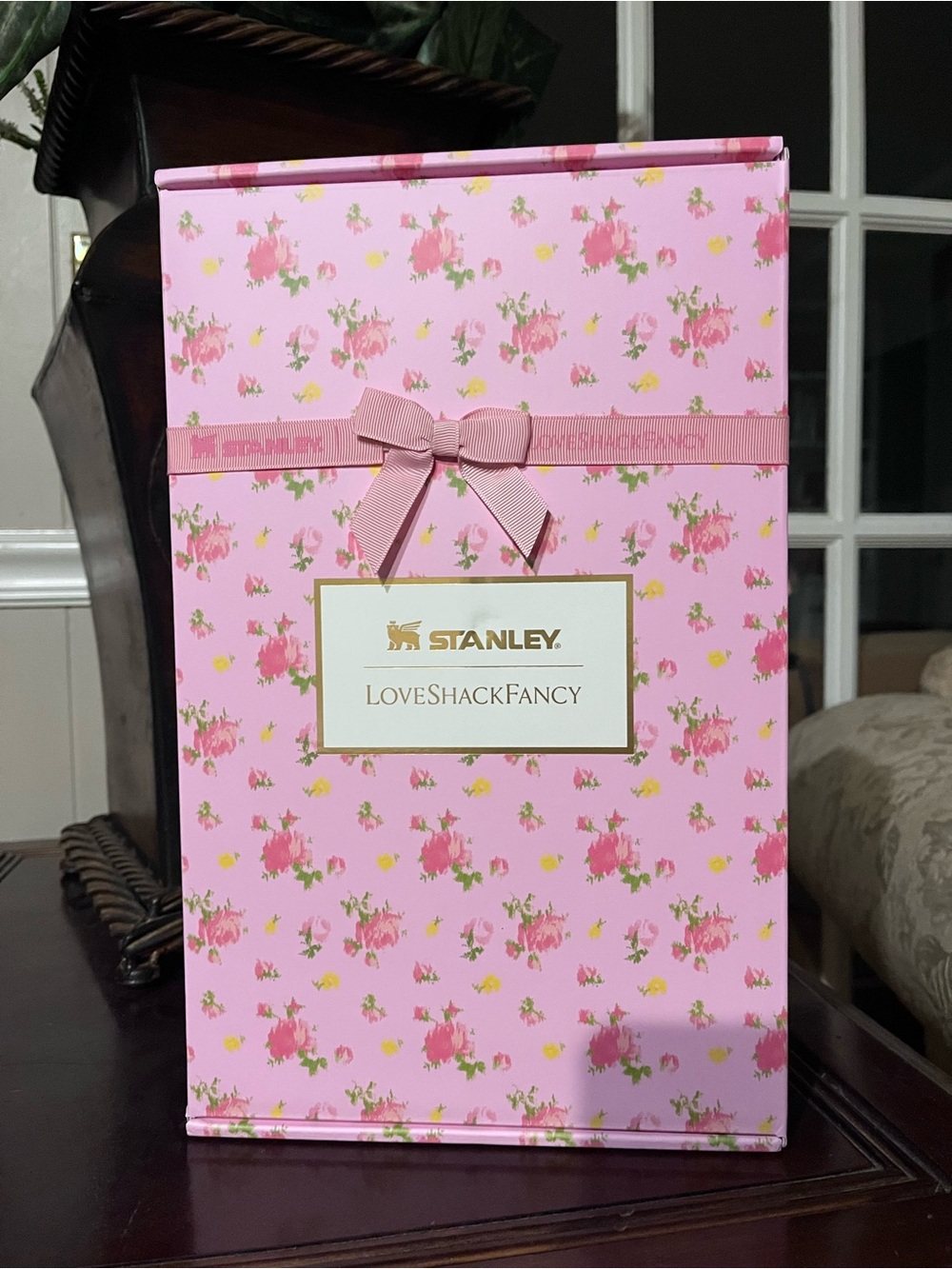 Stanley Pink Floral Ribbon Storage Box